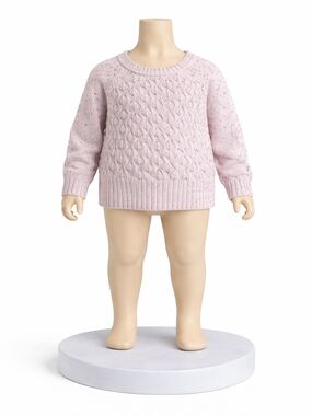 Jamie Kay Pale Lilac Cable Knit Sweater